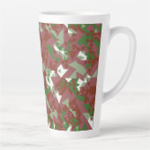 Tasse Latte Eclectique Mod Retro Motif de Noël géométrique (Droite)