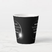 Tasse Latte Éclipse solaire double date 2024 et 2017 (Devant)