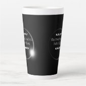 Tasse Latte Éclipse solaire double datée 2024 & 2017 (Devant)