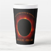 Tasse Latte Éclipse solaire totale (Devant)