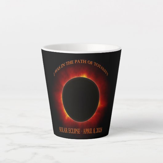 Tasse Latte Éclipse solaire totale (Devant)