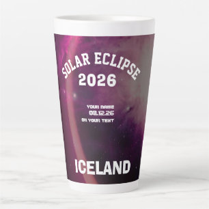 Tasse Latte Éclipse solaire totale août 2026 texte personnalis