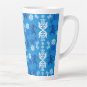 Tasse Latte Écossais bleu et blanc (Droite)