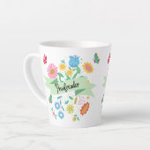 Tasse Latte Écran à ressort floral (Angle gauche)