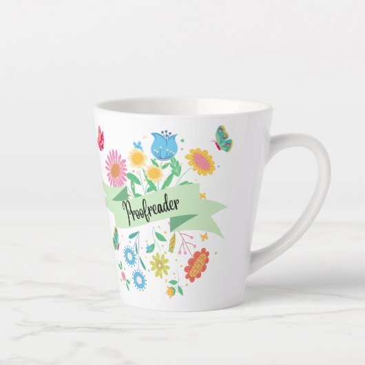 Tasse Latte Écran à ressort floral (Droite)