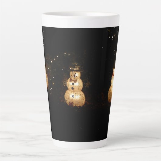 Tasse Latte Écran Luminaire Snowman (Devant)