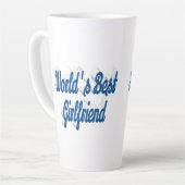 Tasse Latte Écriture bleu marine (Angle gauche)