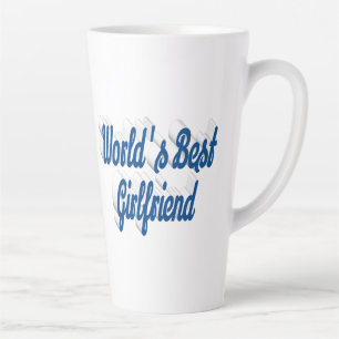 Tasse Latte Écriture bleu marine