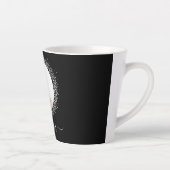 Tasse Latte Écriture de nom de parties scintillant en argent n (Droite)