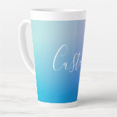 Tasse Latte Écriture de script modifiable moderne | Ombre colo (Angle gauche)
