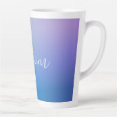 Tasse Latte Écriture de script modifiable moderne | Ombre colo (Droite)