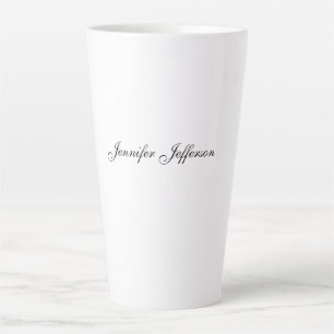 Tasse Latte Écriture manuscrite moderne élégante simple profes