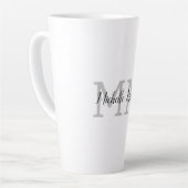 Tasse Latte Écriture manuscrite moderne monographie Nom Initia (Angle gauche)