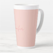 Tasse Latte Écriture manuscrite moderne simple Votre nom (Angle droit)