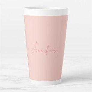 Tasse Latte Écriture manuscrite moderne simple Votre nom