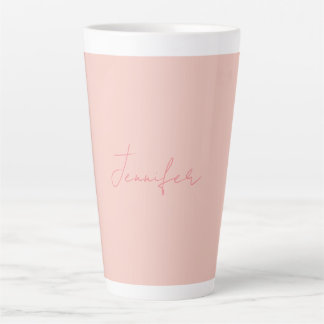 Tasse Latte Écriture manuscrite moderne simple Votre nom
