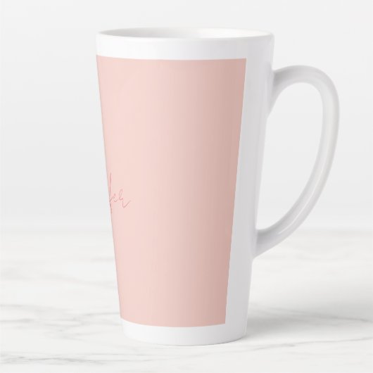 Tasse Latte Écriture manuscrite moderne simple Votre nom (Droite)