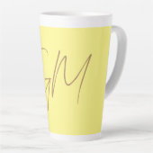Tasse Latte Écriture manuscrite Monogrammes Initiales Professi (Angle droit)
