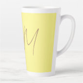 Tasse Latte Écriture manuscrite Monogrammes Initiales Professi (Droite)