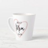 Tasse Latte Écriture manuscrite Noire Noir Moderne Simple Coeu (Angle gauche)