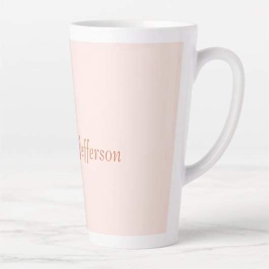 Tasse Latte Écriture manuscrite Nom de script Élégant Plaque s (Droite)