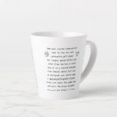 Tasse Latte Écriture manuscrite personnalisée (Angle droit)