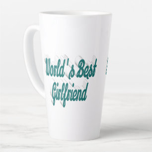 Tasse Latte Écriture verte pour amie