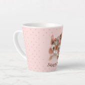 Tasse Latte Écureuil floral (Angle gauche)