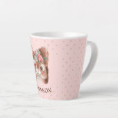 Tasse Latte Écureuil floral (Angle droit)