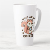 Tasse Latte Écureuil Mignon Fou de Café Drôle (Angle droit)