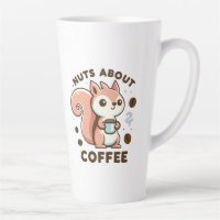 Écureuil Mignon Fou de Café Drôle