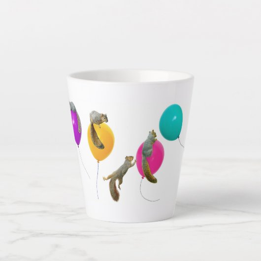 Tasse Latte Écureuils avec Balloons Latte Cup (Devant)