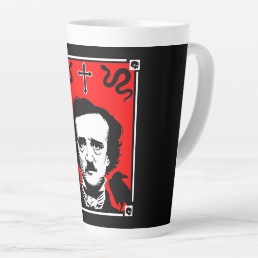 Tasse Latte Edgar Allan Poe (Angle droit)
