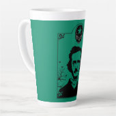 Tasse Latte Edgar Allan Poe Art (Angle gauche)