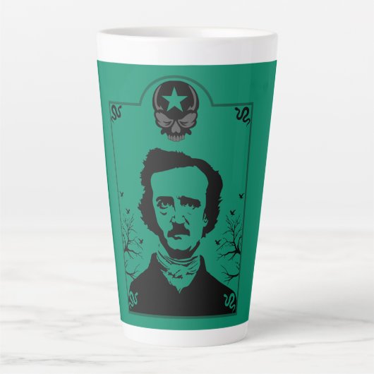Tasse Latte Edgar Allan Poe Art (Devant)