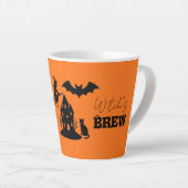 Tasse Latte Éffrayant Hauné Maison & Sorcière Silhouette | (Angle droit)