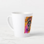 Tasse Latte Éffrayant Mama - Messy Bun Skull (Angle gauche)