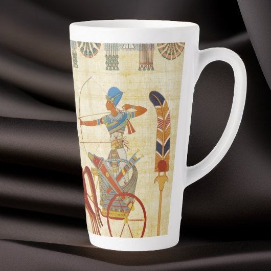Tasse Latte Égypte ancienne Pharaon Ramesses II Cheval papyrus