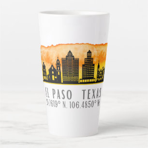 Tasse Latte El Paso Skyline Latitude et Longitude