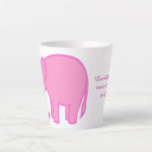 Tasse Latte elefante rosa  (Devant)