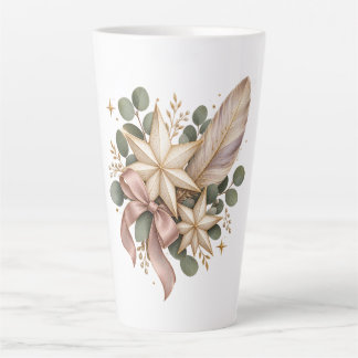 Tasse Latte Élégance de Noël céleste