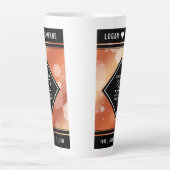 Tasse Latte Élégant 32e Anniversaire de Mariage Bronze (Devant)