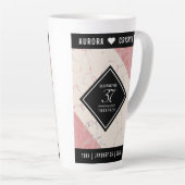 Tasse Latte Élégant 37e anniversaire du Mariage Alabaster (Angle droit)