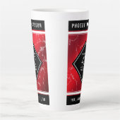 Tasse Latte Élégant 42e anniversaire du Mariage Jasper (Devant)