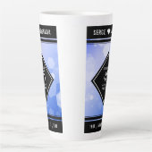 Tasse Latte Élégant 45e anniversaire de Mariage Sapphire (Devant)