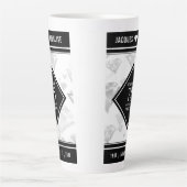 Tasse Latte Élégant 75e anniversaire de Mariage de diamant (Devant)