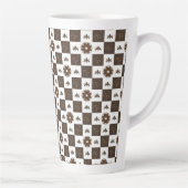 Tasse Latte Élégant À damiers Motif (Droite)