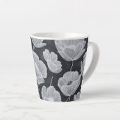 Tasse Latte Elegant and Whimsical Poppies (Angle droit)