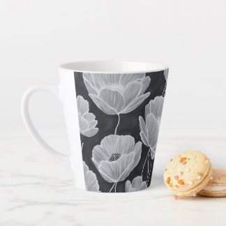 Tasse Latte Elegant and Whimsical Poppies