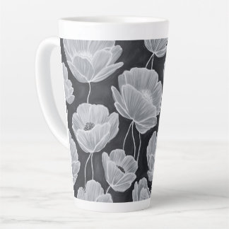 Tasse Latte Elegant and Whimsical Poppies